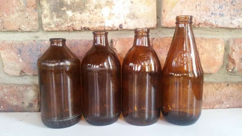 Collection of different types of SAB bottles