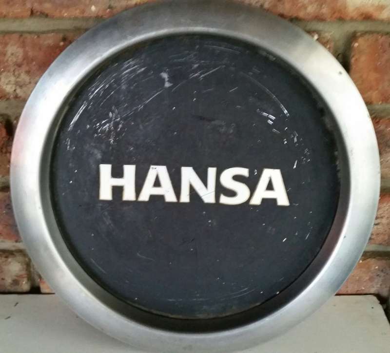 Stainless steel Hansa serving tray.