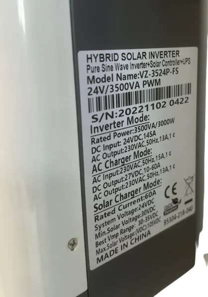 Hybrid Inverter 24V 3.5 KVA / 3000W PWM Fivestar