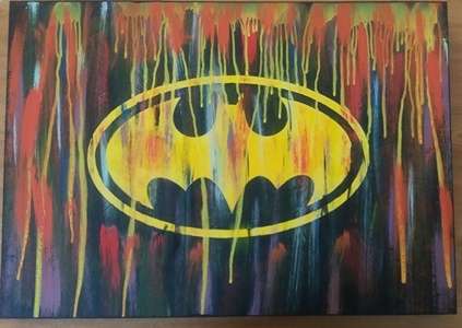 Batman logo painting