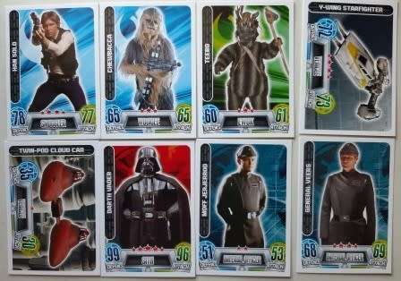 Star Wars force attax cards (39 cards)