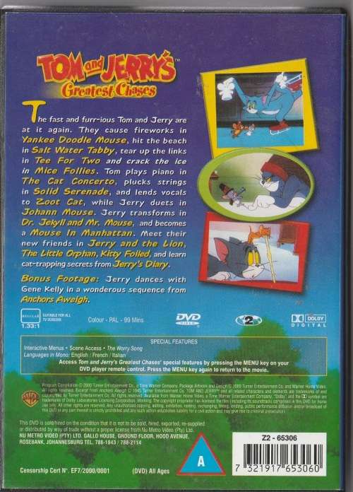 Tom and Jerry`s greatest chases