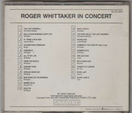 Roger Whittaker in concert