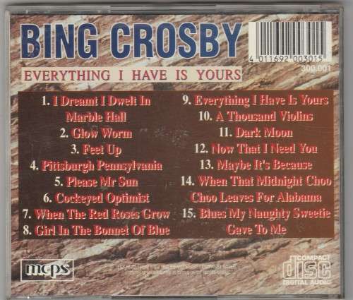 Bing Crosby Everything I have is yours