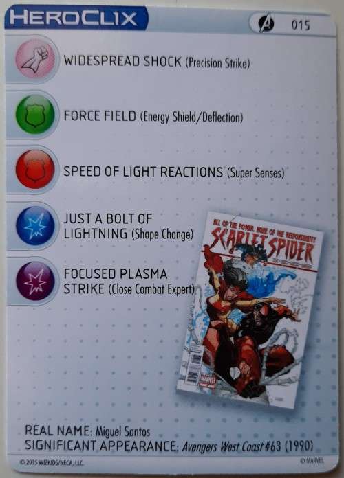 Heroclix Marvel Avengers assemble #15 Living Lightning