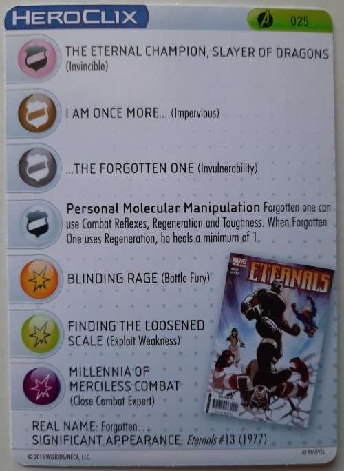 Heroclix Marvel Avengers assemble #25 Forgotten One