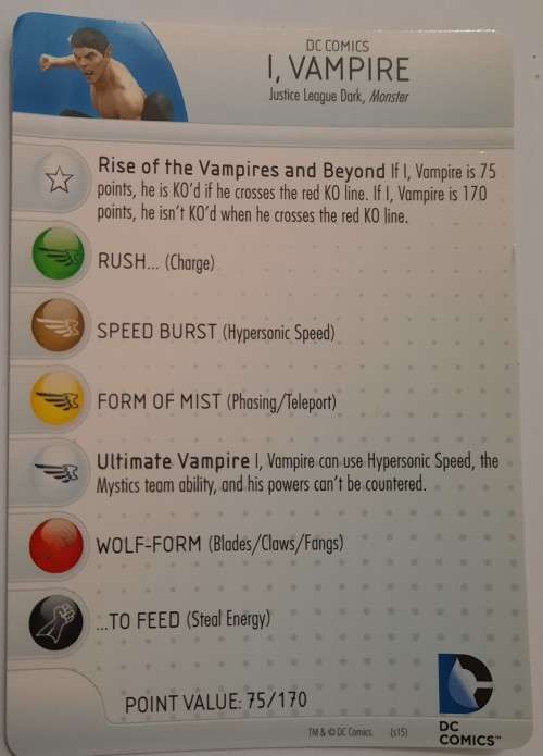 Heroclix #24 I, Vampire