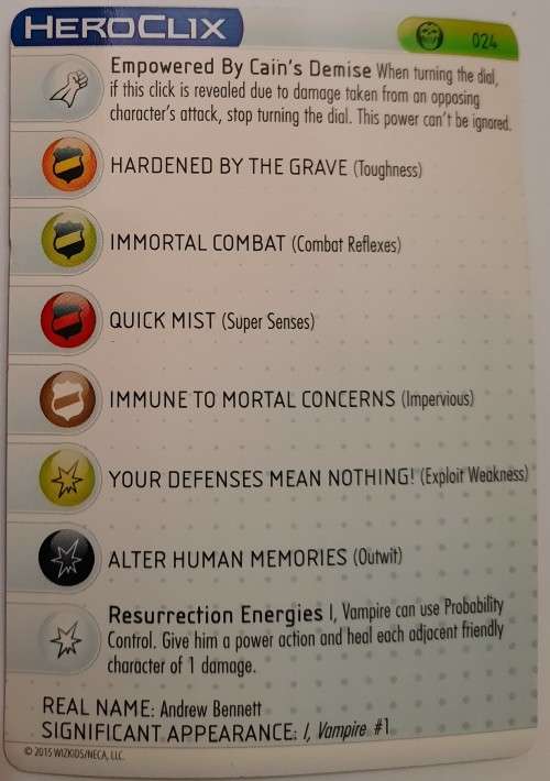 Heroclix #24 I, Vampire