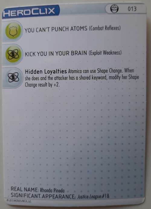 Heroclix #13 Atomica