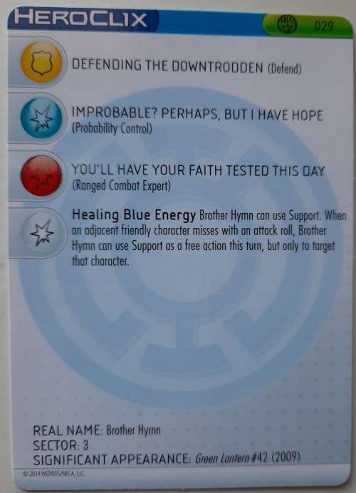 Heroclix War of light #29 Brother Hymn