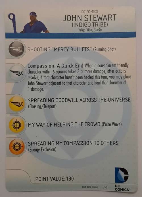 Heroclix War of light #42b John Stewart ( Indigo Tribe)