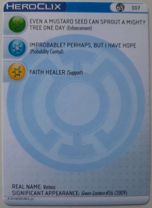 Heroclix War of light #7 Blue Lantern recruit