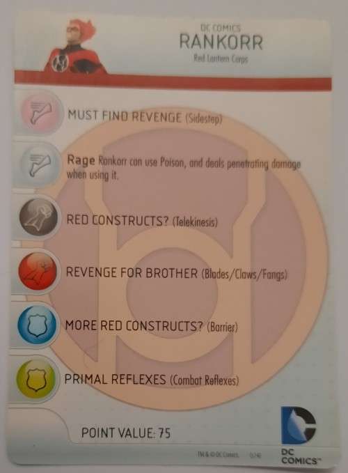 Heroclix War of light #14 Rankorr
