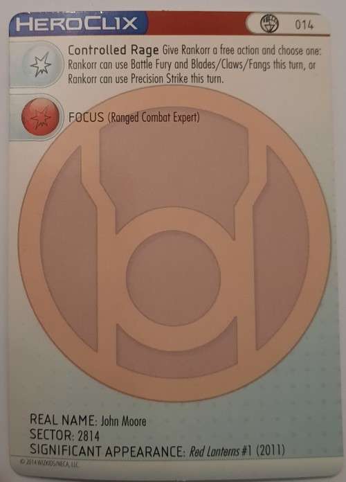 Heroclix War of light #14 Rankorr
