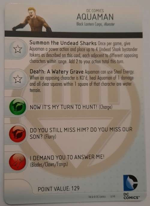 Heroclix War of light #34 Aquaman