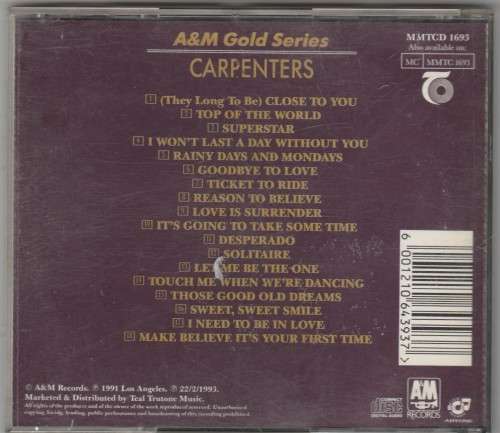 A & M Gold series - Carpenters