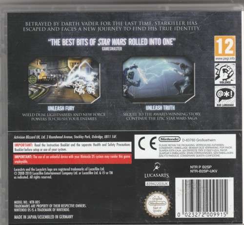 Force unleashed 2 ds cheap