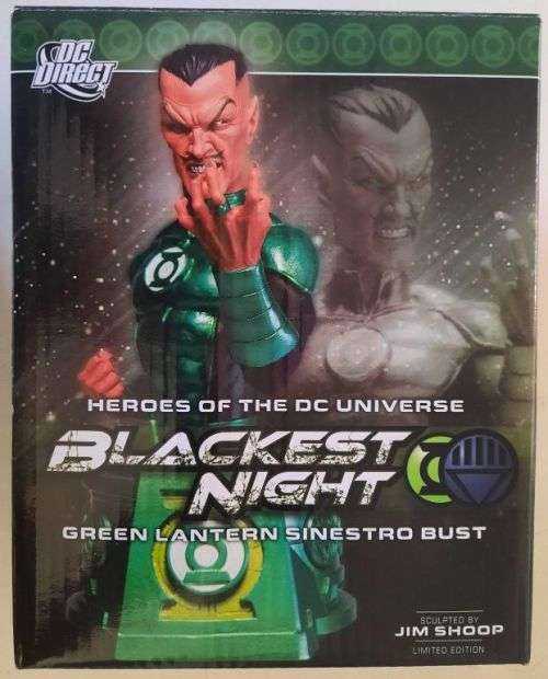 Heroes of the DC universe: Blackest knight Green Lantern Sinestro bust