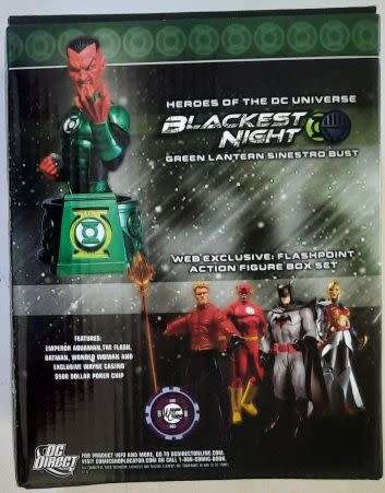 Heroes of the DC universe: Blackest knight Green Lantern Sinestro bust