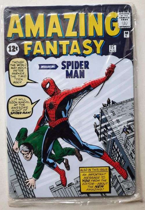 Amazing Fantasy #15 tin sign