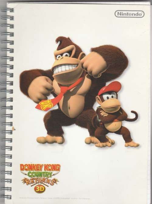 Donkey Kong country returns 3D  note book
