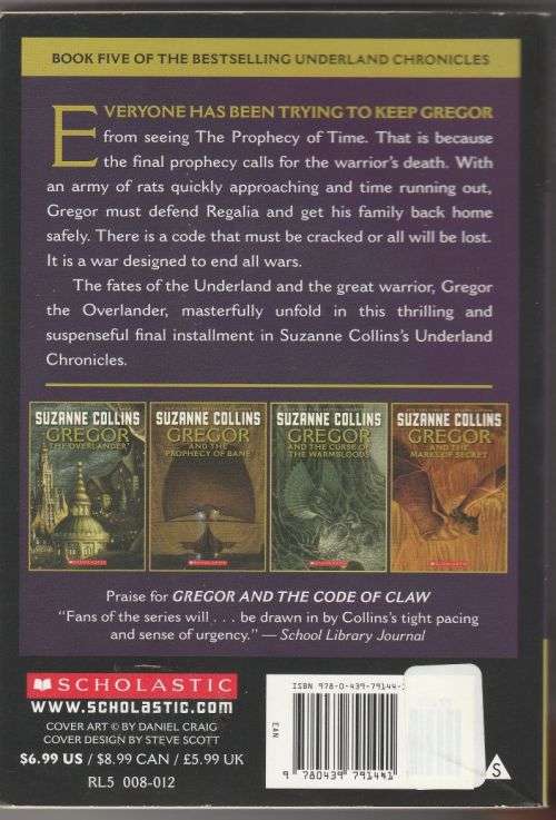 Gregor and the code of claw - Suzanne Collins