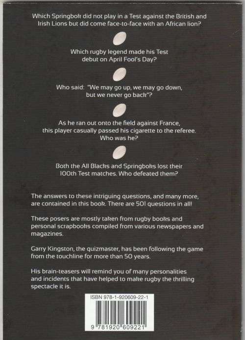 The Rugby legends quiz book