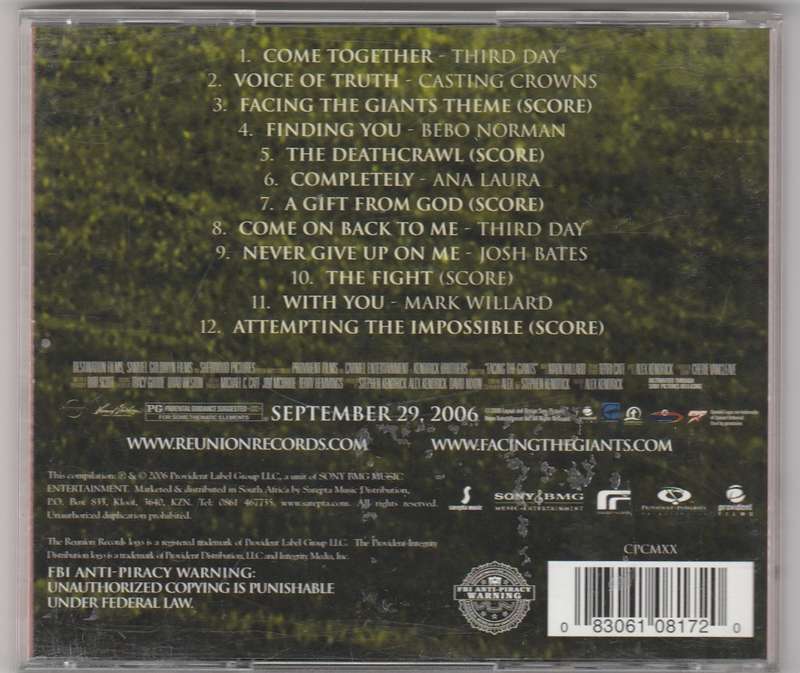 Facing the Giants soundtrack
