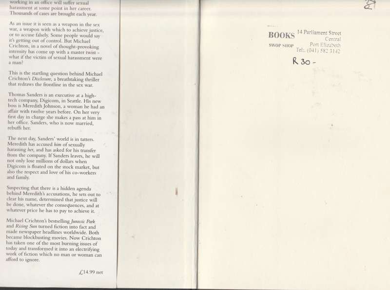 Disclosure - Michael Crichton