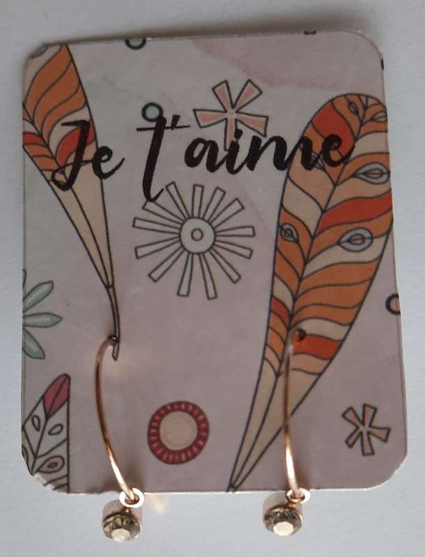 Je T` aime earrings 3