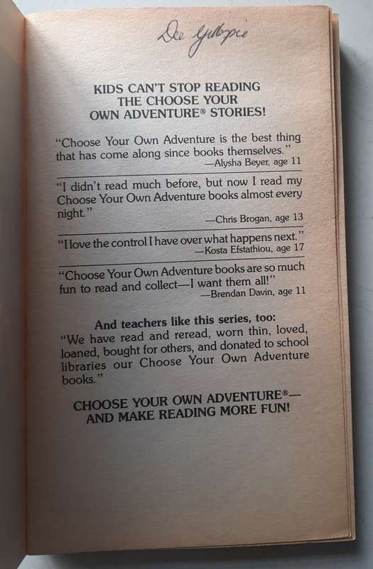 Choose your own adventure #106 Hijacked!