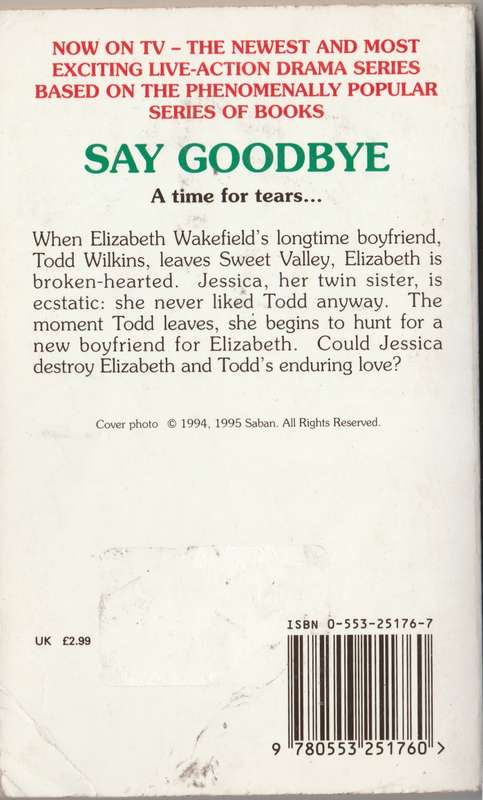 Sweet Valley High #23- Say Goodbye