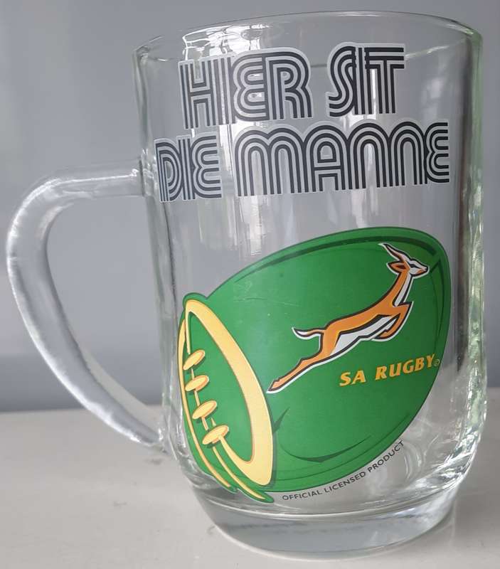 SA Rugby Springbok hier sit die manne beer mug