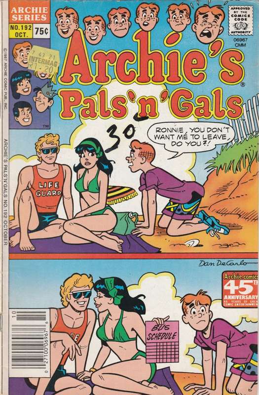 Archie`s Pals `n` Gals #192 (1987)