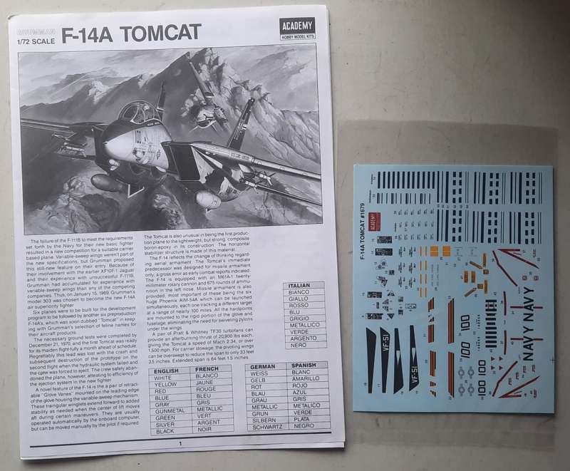 Academy 1/72 F-14A Tomcat model