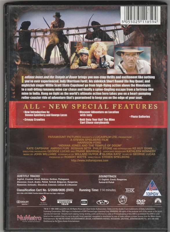 Indiana Jones and the temple of Doom