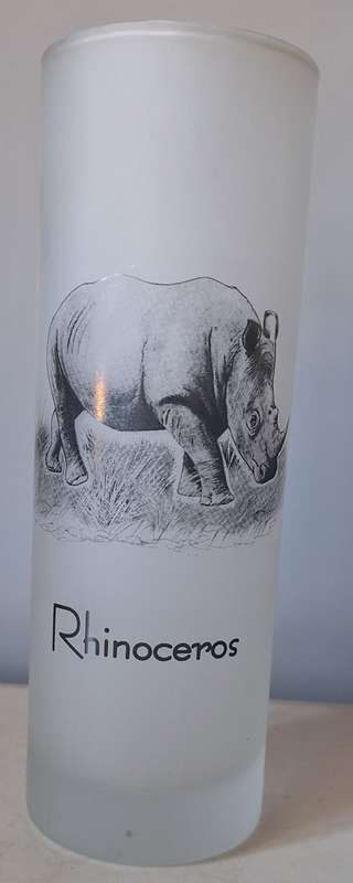 Big five themed glasses - Lion, Leopard, Rhino, Elephant, African buffalo 17cm tall