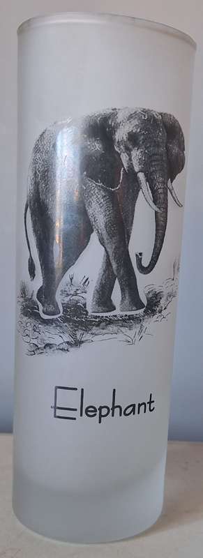 Big five themed glasses - Lion, Leopard, Rhino, Elephant, African buffalo 17cm tall