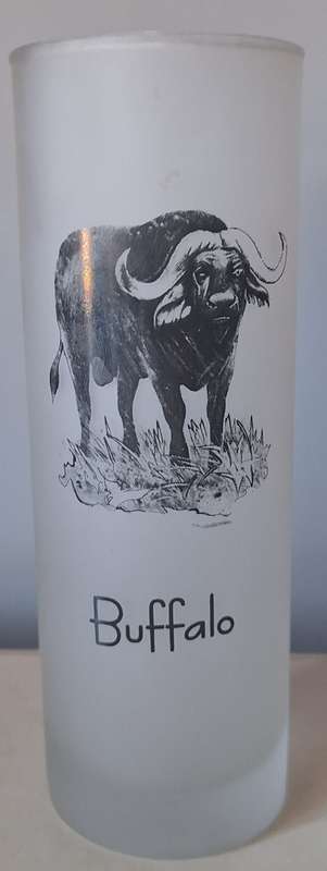 Big five themed glasses - Lion, Leopard, Rhino, Elephant, African buffalo 17cm tall