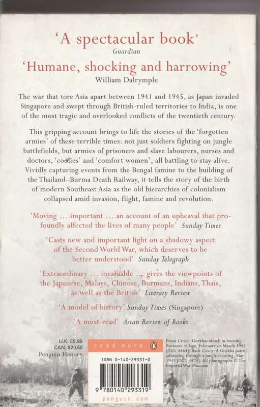 Forgotten Armies: Britain`s Asian Emire & the war with Japan - Christopher Bayly & Tim Harper