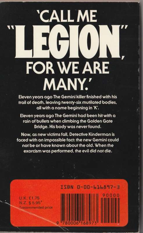 William Peter Blatty - Legion  sequel to the exorcist