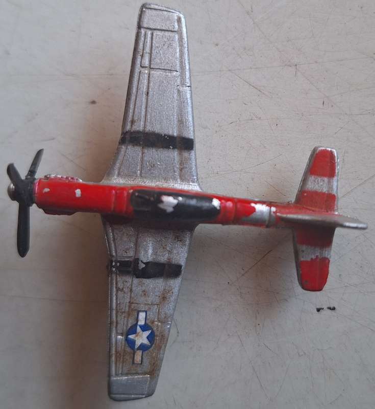 Tootsie Diecast P51 Mustang (6cm wide, 4.5 length)
