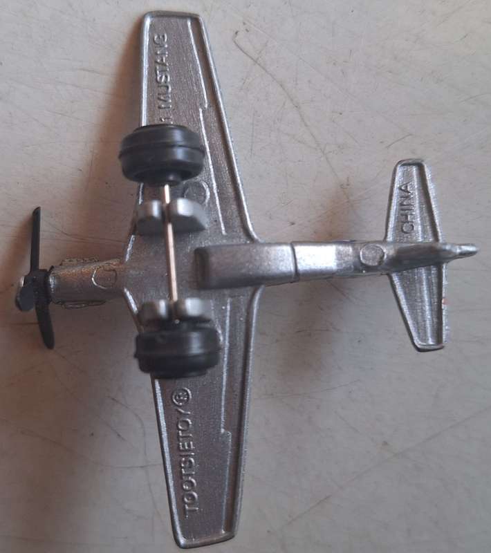 Tootsie Diecast P51 Mustang (6cm wide, 4.5 length)
