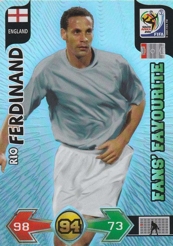 Panini FIFA World Cup 2010 / XL Adrenalyn - Rio Ferdinand fan`s favourite