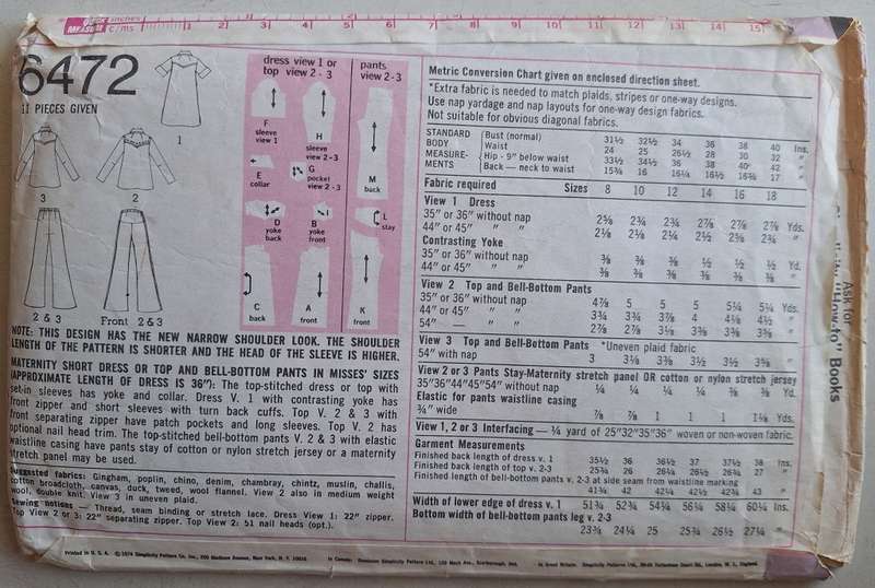 Simplicity #6472 size 12 Bust 34