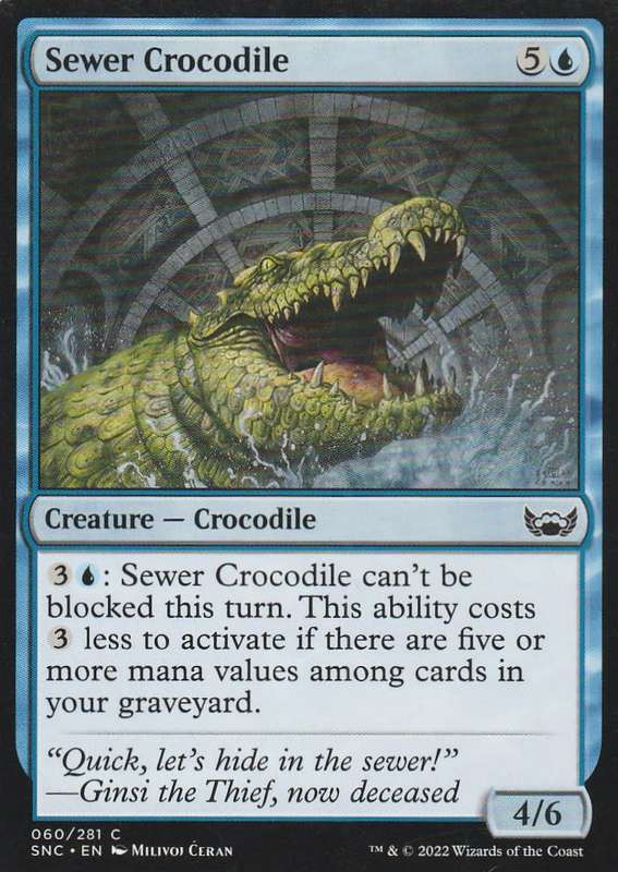Magic the Gathering: Streets of new Capenna - Sewer Crocodile (2022) common