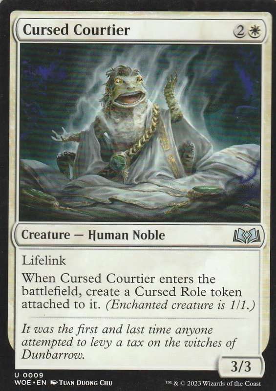 Magic the Gathering: Wilds of Eldraine - Cursed Courtier (2023) common