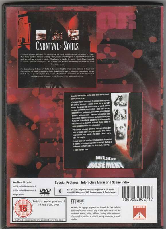 2DVD Horror pack vol.1 Carnival of souls & Don`t look in the basement