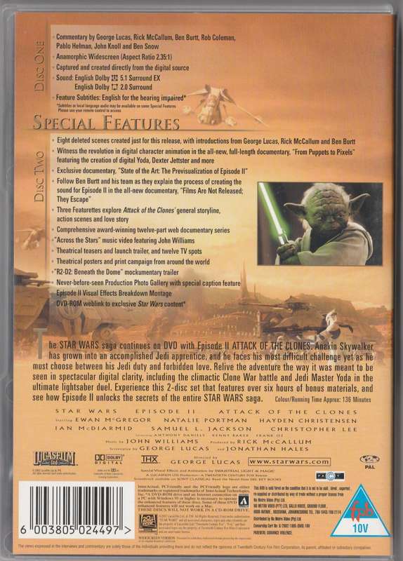 Star Wars episode 2: Attack of the Clones