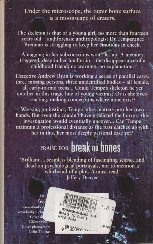Bones to ashes by Kathy Reichs